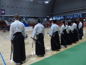 試合前の整列